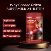 3 - Supermilk Gritzo Athlete for 7-12 Years,  400 g  Double Chocolate (Iron Man)