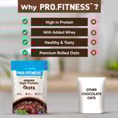 2 - Pro.Fitness High Protein Rolled Oats,  375 g  Dark Chocolate 