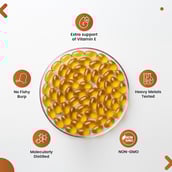 6 - Neuherbs Omega Deep Sea Cod Liver Oil Flavour Lemon,  100 softgels 