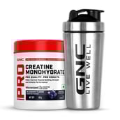 1 - GNC Pro Performance Pure Micronized Creatine Monohydrate,  Blueberry with Steel Shaker 750ml  0.22 lb 