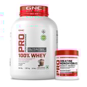 1 - GNC Pro Performance 100% Whey 4 lb & Creatine Monohydrate 0.55 lb Combo,  2 Piece(s)/Pack  Cafe Mocha & Unflavoured 