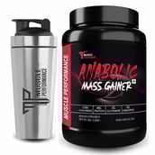 1 - Muscle Performance Anabolic Mass Gainer,  2.2 lb  Irish Chocolate with Steel Shaker 
