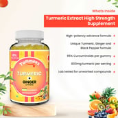 7 - Naturyz Turmeric + Ginger & Piperine Mix Fruit, 50 gummies