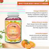 6 - Naturyz Plant B12 + B Complex,  50 gummies  Orange 