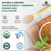 6 - Naturyz Organic Ashwagandha + Organic Cinnamon Powder,  100 g 