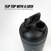 5 - MuscleBlaze Stainless Steel Shaker,  Stealth Black  700 ml 