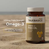 11 - TrueBasics Fish Oil with 1150mg Omega-3 525mg EPA 375mg DHA,  90 capsules