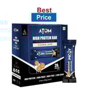 AS-IT-IS Nutrition ATOM High Protein Bar,  6 bar(s)  Cookie Latte 