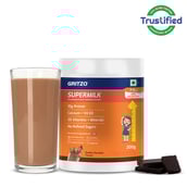 Supermilk Gritzo Growth+ for Girl 7 to 9 years,  200 g  Double Chocolate 
