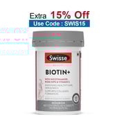 Swisse Biotin+ with Nicotinamide Rose Hips & Vitamin C,  60 tablet(s)  Unflavoured 