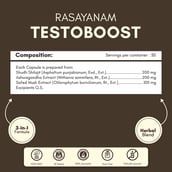 Rasayanam T-Charge 500mg 3-in-1 Testosterone Supplement for Men, 60 capsules Unflavoured