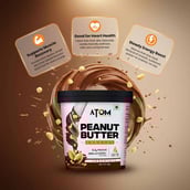 2 - AS-IT-IS Nutrition ATOM Peanut Butter Crunchy,  1 kg  Chocolate 