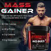 5 - Muscle Performance Anabolic Mass Gainer with Creatine Monohydrate 0.66 lbs & Steel Shaker Combo,  11 lb  Belgium Chocolate 