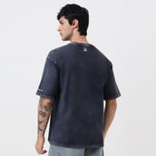6 - MuscleBlaze F.ck Stress Bench Press Oversized Washed T-Shirt, X-Small Dark Charcoal Grey