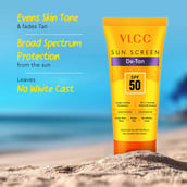 4 - VLCC De-Tan Sunscreen Gel Creme, 50 g SPF 50 PA+++