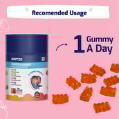 4 - Gritzo Super Gummies Multivitamin for Kids,  30 gummies  Multi Flavour Pack (Strawberry & Orange)