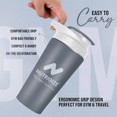 3 - GHC Nutrigize Stainless Steel Shaker Bottle,  Grey  700 ml 