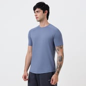 4 - MuscleBlaze Active Tee Half Sleeve,  Large  Nardo Grey 