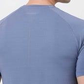 8 - MuscleBlaze Active Tee Half Sleeve,  Small  Nardo Grey 