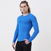 5 - MuscleBlaze Compression Muscle Tee Full Sleeve,  X-Large  Superman Blue 