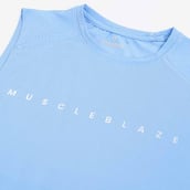 8 - MuscleBlaze Air Tech Compression MuscleTank,  Large  Dusk Blue 