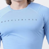 5 - MuscleBlaze Air Tech Compression MuscleTee Full Sleeve, Small Dusk Blue