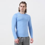 1 - MuscleBlaze Air Tech Compression MuscleTee Full Sleeve, Small Dusk Blue