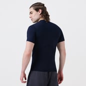 3 - MuscleBlaze Air Tech Compression MuscleTee Half Sleeve,  Small  Navy 