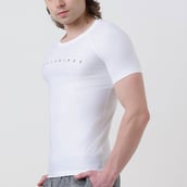 2 - MuscleBlaze Compression Muscle Tee Half Sleeve,  Large  Polar White 