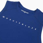 7 - MuscleBlaze Patterned Dry-Fit Delt Tank,  Medium  Poseidon 