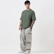 9 - MuscleBlaze Z-Verse Oversized Tshirt,  X-Large  Military Green 