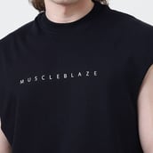 8 - MuscleBlaze B.D.S.M Oversized Tank,  Small  Black 