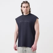 3 - MuscleBlaze B.D.S.M Oversized Tank, Small Charcoal