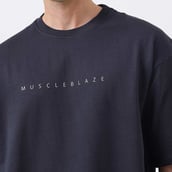 8 - MuscleBlaze Carnage Oversized Tshirt, Medium Charcoal