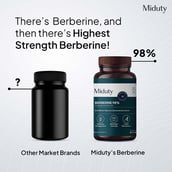 3 - Miduty Berberine 98% with Vit B12,  30 capsules 