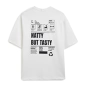 2 - MuscleBlaze Natty But Tasty Oversized Solid T-Shirt, X-Small White