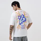 9 - MuscleBlaze Z Verse Oversized Solid T-Shirt,  Large  White 