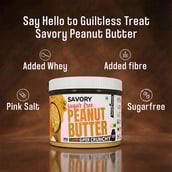 3 - Savory Sugar Free Peanut Butter,  200 g  Super Crunchy 