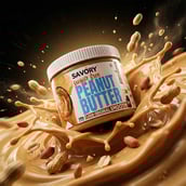 5 - Savory Sugar Free Peanut Butter,  500 g  Original Smooth 