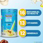 8 - Nutrela Weight Gainer, 1.1 lb Banana