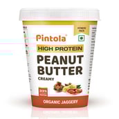 1 - Pintola High Protein Peanut Butter,  1 kg  Organic Jaggery Creamy 