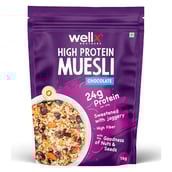 1 - WellX High Protein Muesli,  1 kg  Chocolate 