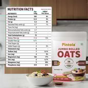 4 - Pintola Jumbo Rolled Oats,  1 kg  Natural 