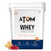 1 - AS-IT-IS Nutrition ATOM Whey Protein with Enzymes, 8.8 lb Kesar Kulfi