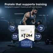 9 - AS-IT-IS Nutrition ATOM PWR Whey Protein, 8.8 lb Double Rich Chocolate