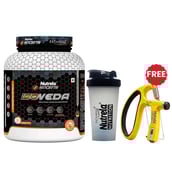 Nutrela Sports Patanjali Isoveda Whey Protein Isolate,  4.4 lb  French Vanilla with Shaker 