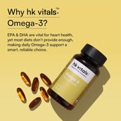 7 - HealthKart HK Vitals Omega 3 1000mg with 180mg EPA and 120mg DHA,  90 capsules