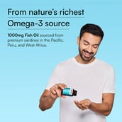 8 - HealthKart HK Vitals Fish Oil 1000mg with 180mg EPA and 120mg DHA,  90 capsules