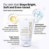 1 - Glutone Dermawhite & Hydrolyzed Almond Protein Face Wash, 100 ml for Effective & Safe Skin Lightening (Pack of 3)