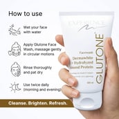 6 - Glutone Dermawhite & Hydrolyzed Almond Protein Face Wash, 100 ml for Effective & Safe Skin Lightening (Pack of 3)